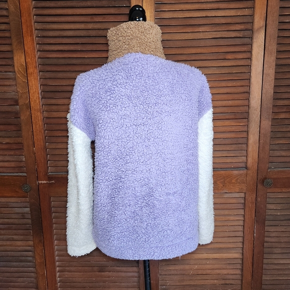 Gap Colorblock Sherpa Teddy 1/4 Zip Pullover Henley Sweater - Picture 3 of 10